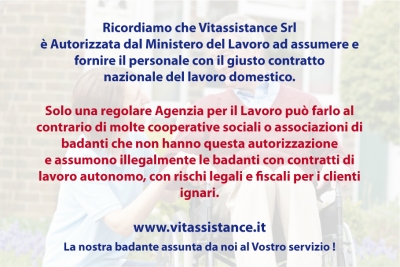 Vitassistance assistenza anziani. Agenzia badanti torino milano aosta savona