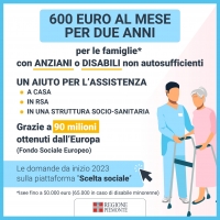 Da “Scelta sociale” 600 euro mensili per anziani, disabili e non autosufficienti